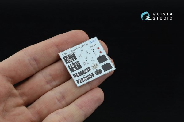 Quinta Studio QD+35171 Citroen 11CV 3D-Printed &amp; coloured Interior on decal paper (Tamiya) (with 3D-printed resin parts) 1/35