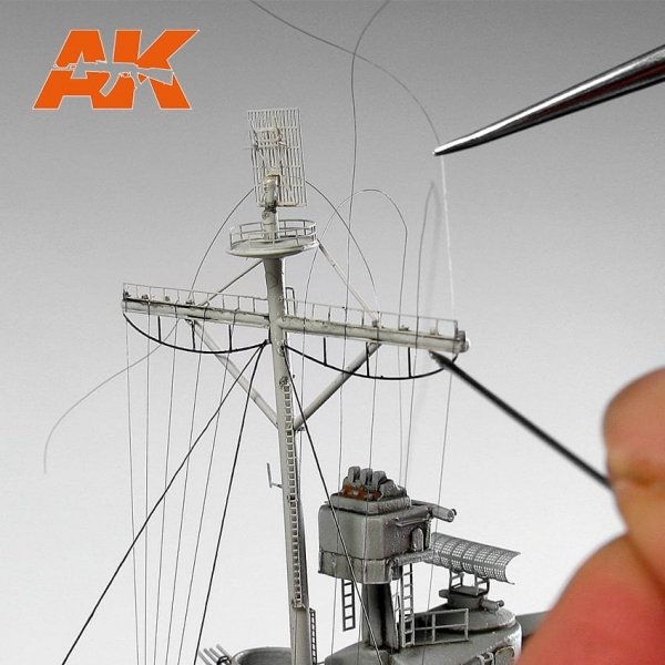 AK Interactive AK9134 ELASTIC RIGGING BOBBIN MEGA-THIN 0,020 mm