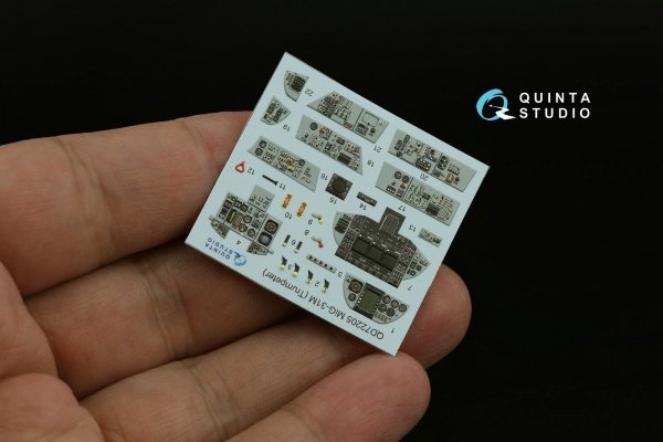 Quinta Studio QD72205 MiG-31M 3D-Printed &amp; coloured Interior on decal paper (Trumpeter) 1/72