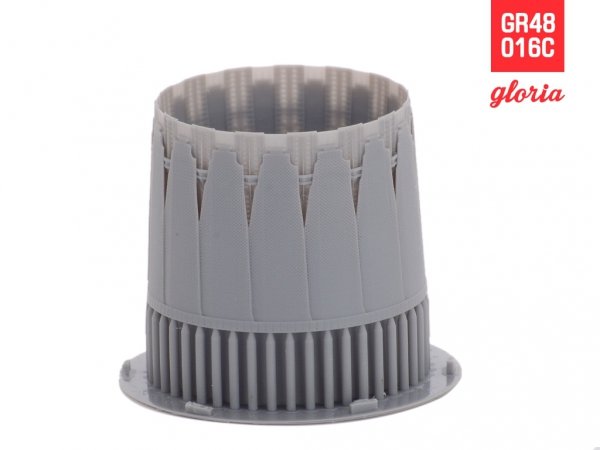 Gloria GR48016C F-16C F110-PW Carbon Fiber Exhaust Nozzle &amp; Afterburner OPEN TAMIYA 1/48