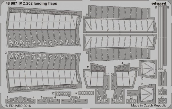 Eduard 48907 MC.202 landing flaps EDUARD, HASEGAWA 1/48