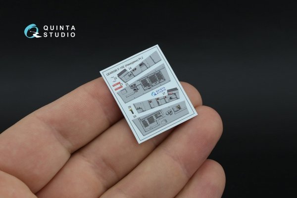 Quinta Studio QD48596 F-15E 3D-Printed &amp; coloured Interior on decal paper (Hasegawa) 1/48