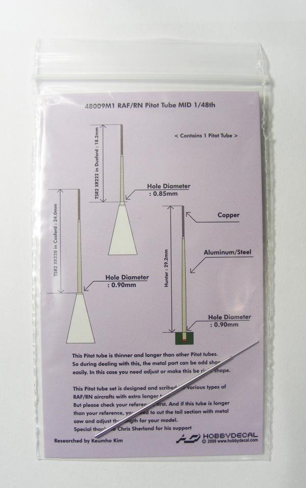 HobbyDecal MT48009V1 RAF/RN Pitot tube Mid 1/48