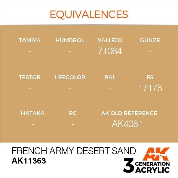 AK Interactive AK11363 French Army Desert Sand 17ml