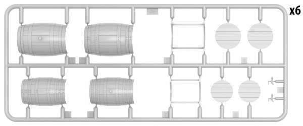 MiniArt 35630 Wooden Barrels. Medium Size 1/35