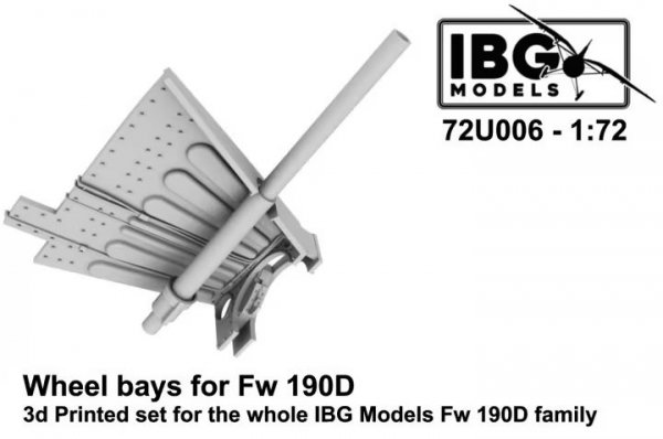 IBG 72U006 Wheel bays for Fw 190D 3D printed set