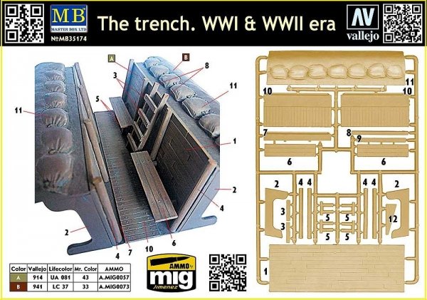 Master Box 35174 The trench. WWI &amp; WWII era 1/35