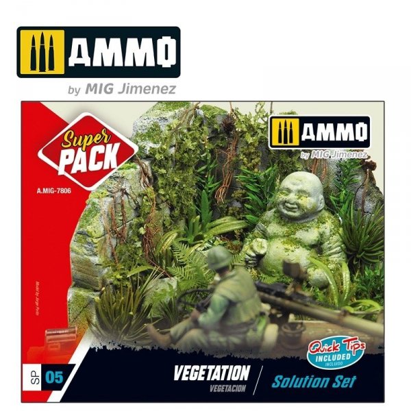 AMMO of Mig Jimenez 7806 VEGETATION. SOLUTION SET