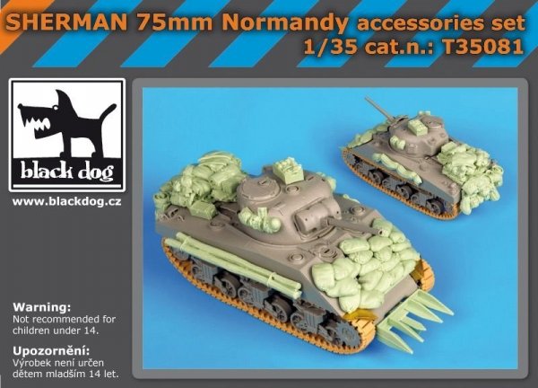 Black Dog T35081 Sherman 75mm Normandy accessories set 1/35