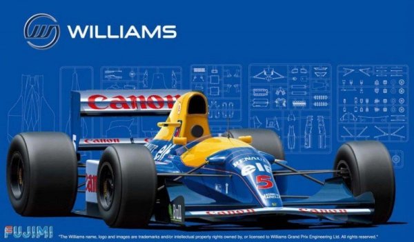 Fujimi 091976 Williams FW14B 1992 Renault Engine No.5 Nigel Mansell No.6 Riccardo Patrese 1/20