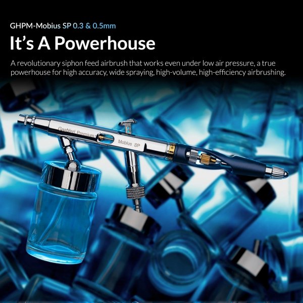 Gaahleri 43004 Premium Series GHPM-Mobius SP 0,3 &amp; 0,5 mm Airbrush