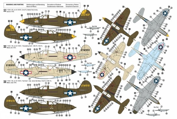 Hobby 2000 48047 P-39Q Airacobra USAAF ( Hasegawa + Cartograf + Maski ) 1/48