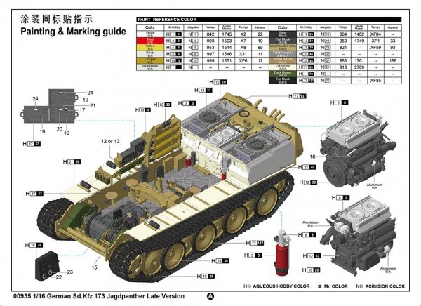 Trumpeter 00935 German Sd.Kfz 173 Jagdpanther Late Version 1/16