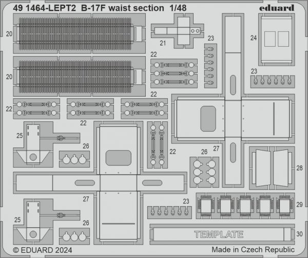Eduard 491464 B-17F waist section EDUARD 1/48