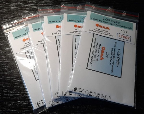 Omask 17007 L-29 Delfín masks for panels (for AMK/Eduard) 1/72