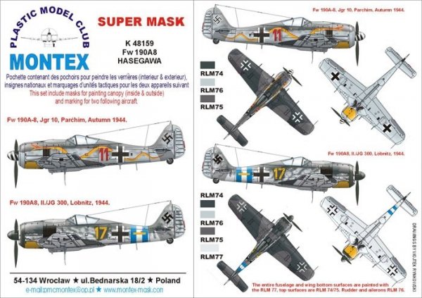 Montex K48159 Fw 190A8 (snake) 1/48