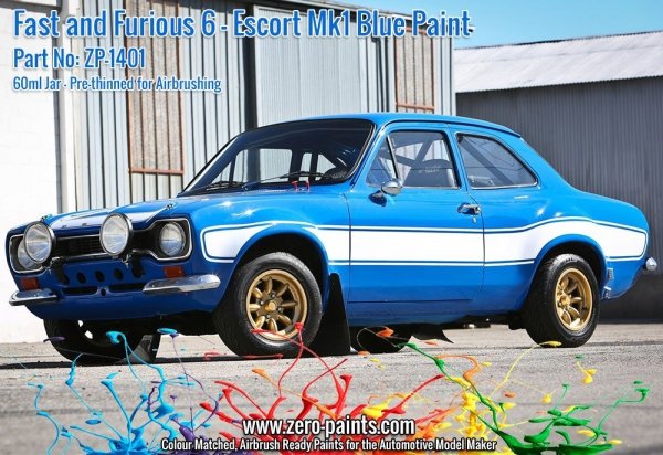 Zero Paints ZP-1401 - Fast and Furious 6 Ford Escort Mk 1 Blue 60ml