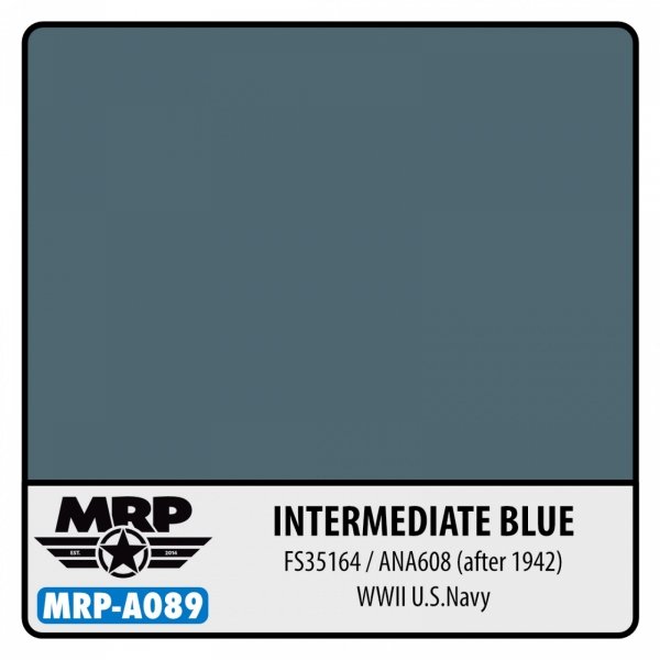 Mr. Paint MRP-A089 WWII US - Intermediate Blue ANA608, FS 35164 (a.1942) - aqua colors - 17ml