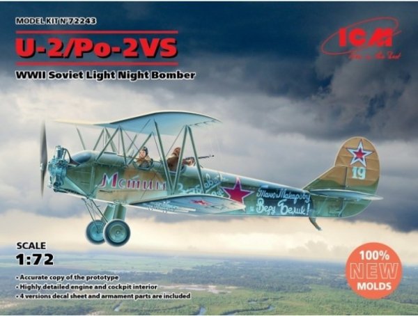 ICM 72243 U-2 / Po-2VS WWII Soviet Light Night Bomber 1/72