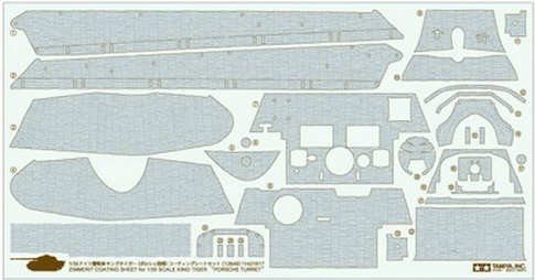 Tamiya 12649 Zimmerit Coating Sheet - King Tiger Porsche Turret (1:35)