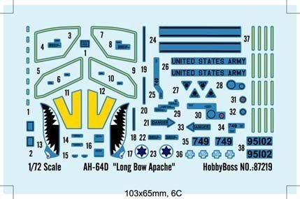 Hobby Boss 87219 AH-64D Apache Longbow (1:72)