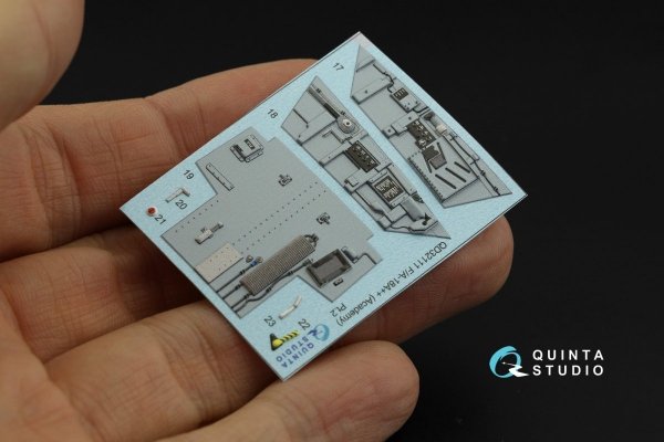 Quinta Studio QD32111 F/A-18A++ 3D-Printed &amp; coloured Interior on decal paper (Academy) 1/32