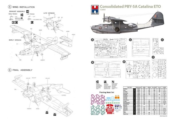 Hobby 2000 72065 Consolidated PBY-5A Catalina ETO ( Academy + CARTOGRAF + MASKI) 1/72