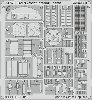 Eduard 73570 B-17G front interior AIRFIX A08017 1/72