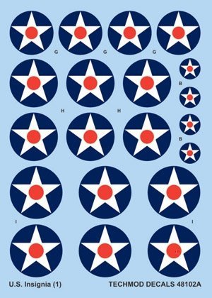 Techmod 48102 - US National Insignia 1919-1942 (1:48)