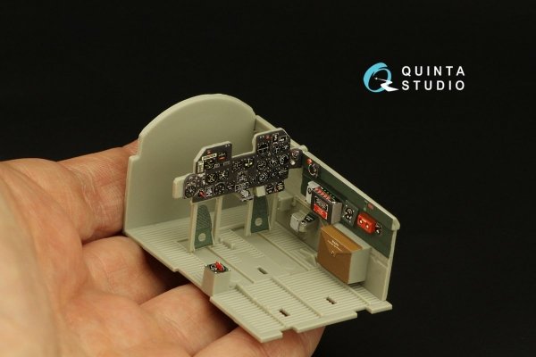 Quinta Studio QD32136 P-47D Razorback 3D-Printed &amp; coloured Interior on decal paper (Trumpeter) 1/32
