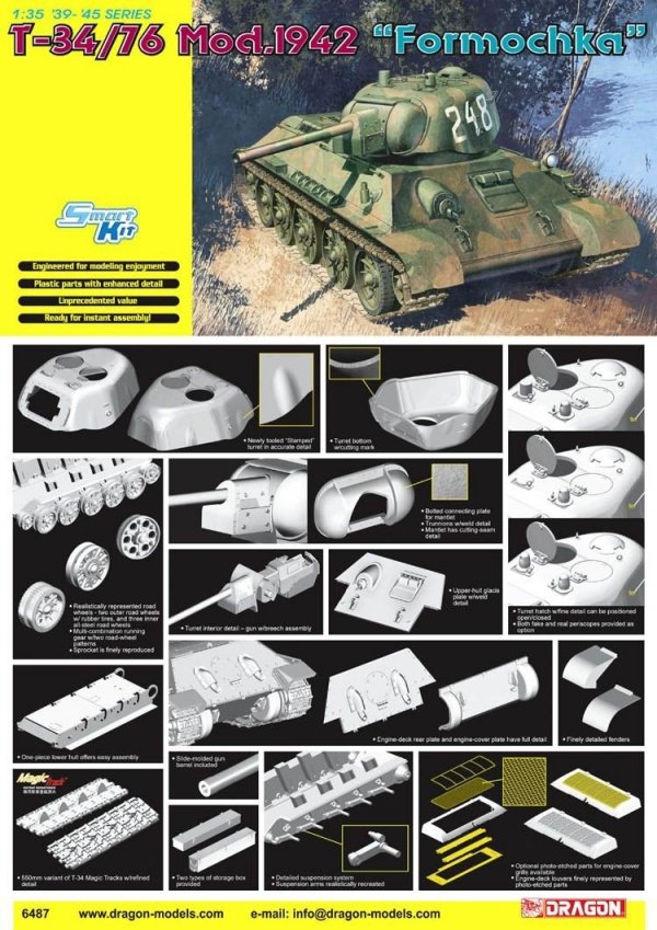 Dragon 6487 T-34/76 Mod. 1942 &quot;Formochka&quot; (1:35)