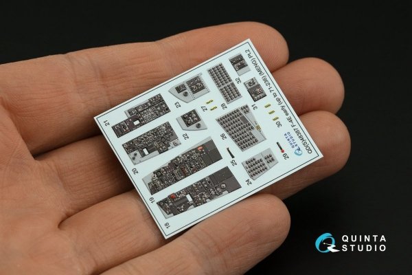 Quinta Studio QD48387 F-4E early with slatted wing 3D-Printed &amp; coloured Interior on decal paper (Meng) 1/48