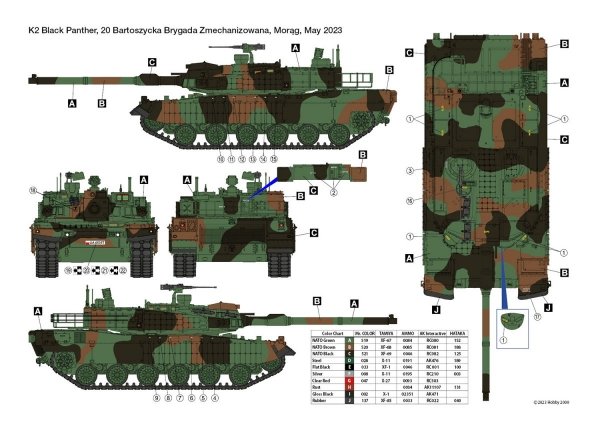 Hobby 2000 35004 K2 &quot;Black Panther&quot; Polish Army ( ACADEMY + CARTOGRAF ) 1/35