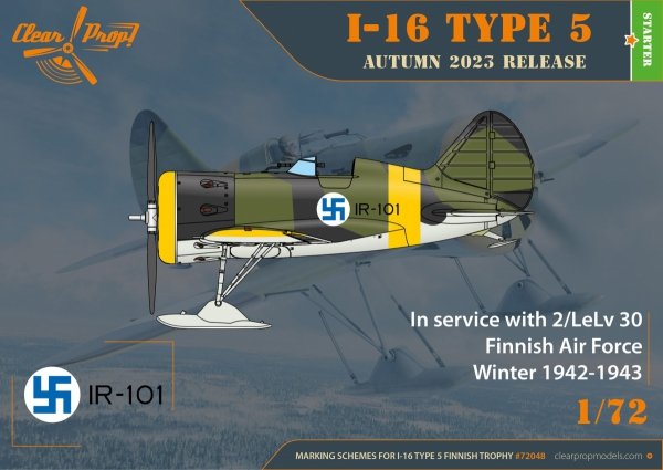 Clear Prop! CP72048 I-16 type 5 In Finnish Service STARTER KIT 1/72