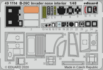 Eduard 491114 B-26C Invader nose interior 1/48