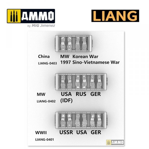 Liang 0402 3D-print Model Shoeprint Tools Modern War ( IDF ) 1/35