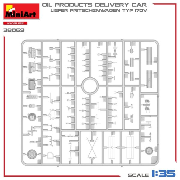 MiniArt 38069 OIL PRODUCTS DELIVERY CAR, LIEFER PRITSCHENWAGEN TYP 170V 1/35