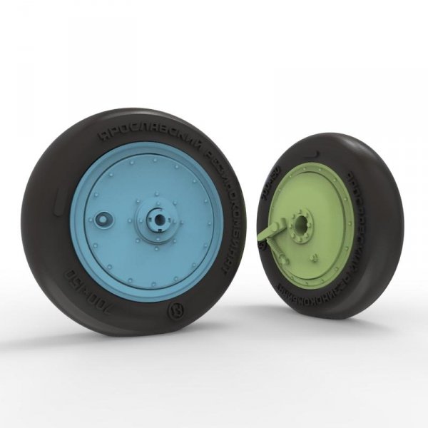 Quinta Studio QT48036 I-16 Wheels (late type) with separate hubs and weighted tires (all kits) 1/48