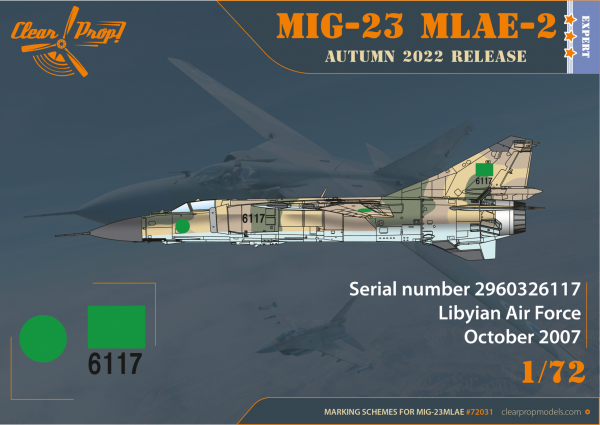 Clear Prop! CP72031 MiG-23MLAE-2 Flogger-G EXPERT KIT 1/72