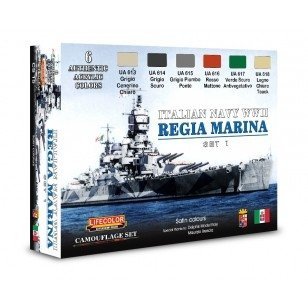 Lifecolor CS15 Acrylic paint set Italian Ships Set 1 6x22ml