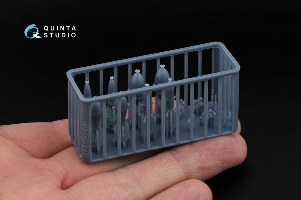 Quinta Studio QT48069 FAB-100 and FAB-50 family bombs, DZ-40 racks for fighters of the Red Army, WWII (all kits) 1/48