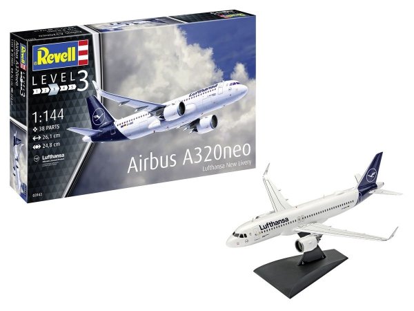 Revell 63942 Airbus A320neo Lufthansa New Livery Model Set 1/144