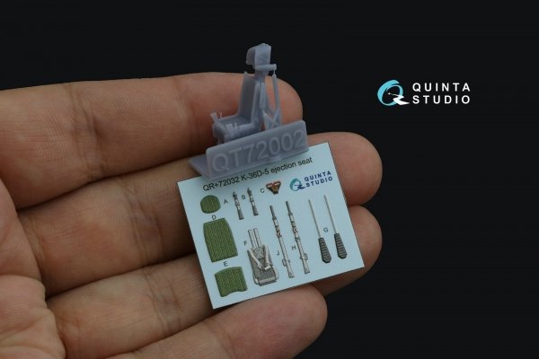 Quinta Studio QR+72032 K-36D-5 ejection seat (for Su-35, Su-57 aircraft) (All kits) 1/72