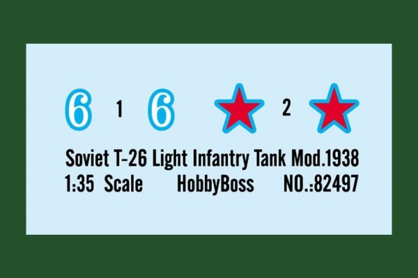 Hobby Boss 82497 Soviet T-26 Light Infantry Tank Mod.1938 (1:35)