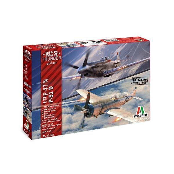 Italeri 35102 WAR THUNDER - P-47 N &amp; P-51 D 1/72