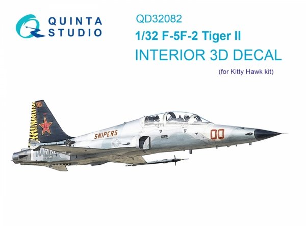 Quinta Studio QD32082 F-5F-2 3D-Printed coloured Interior on decal paper (KittyHawk) 1/32