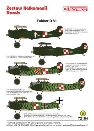 Techmod 72104 - Fokker D.VII (1:72)
