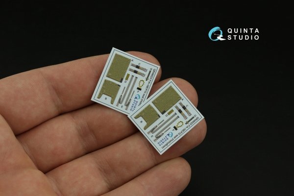 Quinta Studio QD48373 F/A-18F late / EA-18G 3D-Printed &amp; coloured Interior on decal paper (Hobby Boss) 1/48