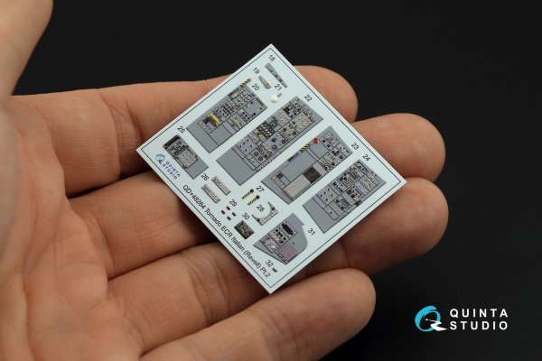 Quinta Studio QD+48264 Tornado ECR Italian 3D-Printed &amp; coloured Interior on decal paper (Revell) (with 3D-printed resin parts) 1/48