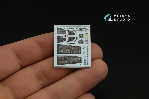 Quinta Studio QDS-48388 F-16A MLU 3D-Printed &amp; coloured Interior on decal paper (Kinetic) (Small version) 1/48